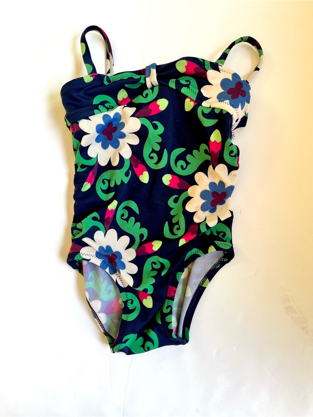 GAP size 12-18 Girls Navy Floral One-Piece Swimsuit